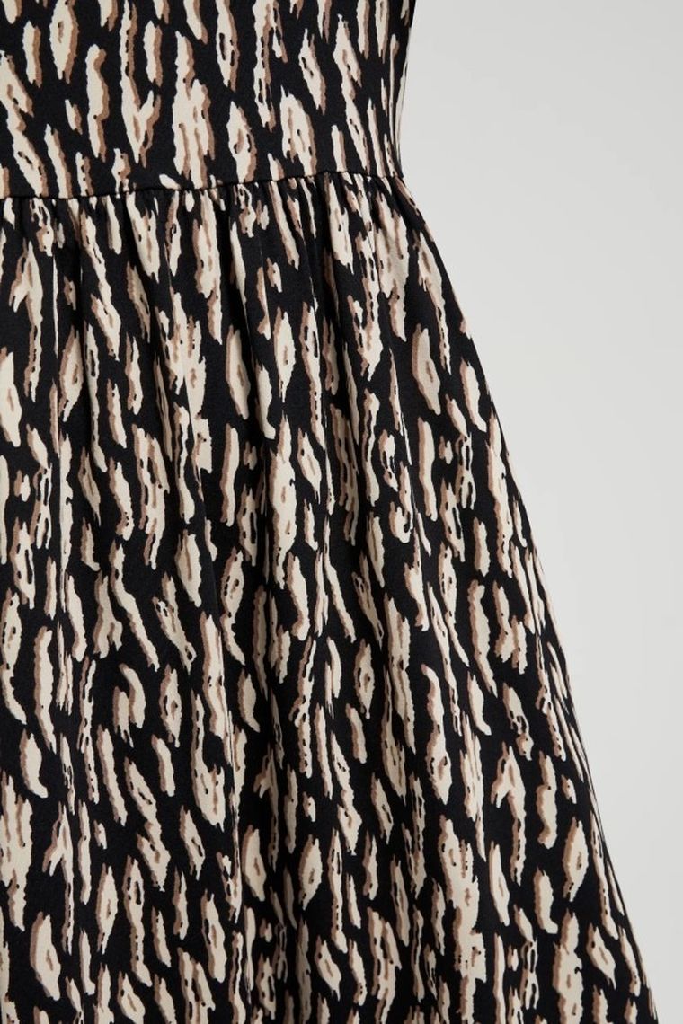 Sukienka damska, brązowa, Moodo