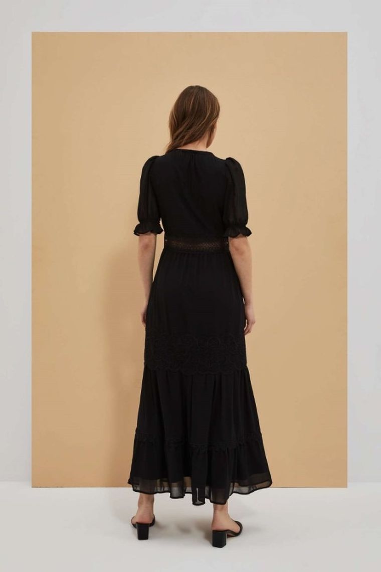 Sukienka damska, czarna, Moodo