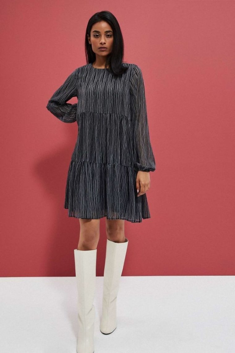 Sukienka damska, czarna, Moodo