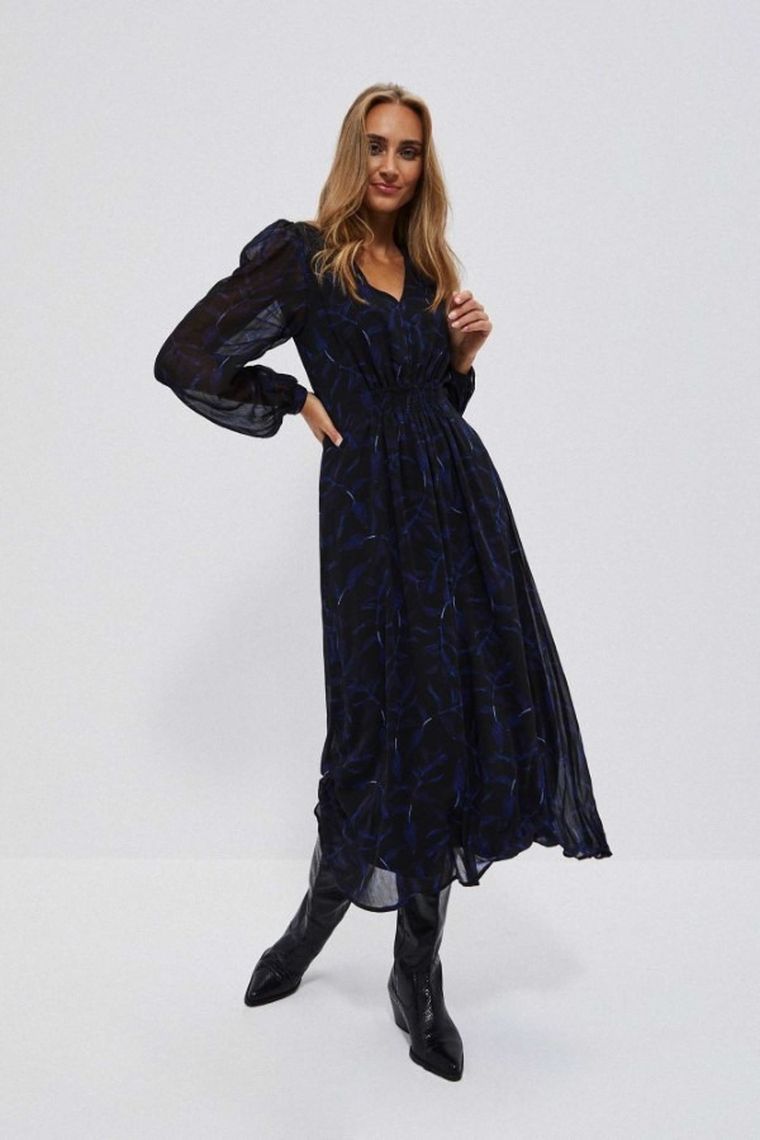 Sukienka damska, czarna, Moodo