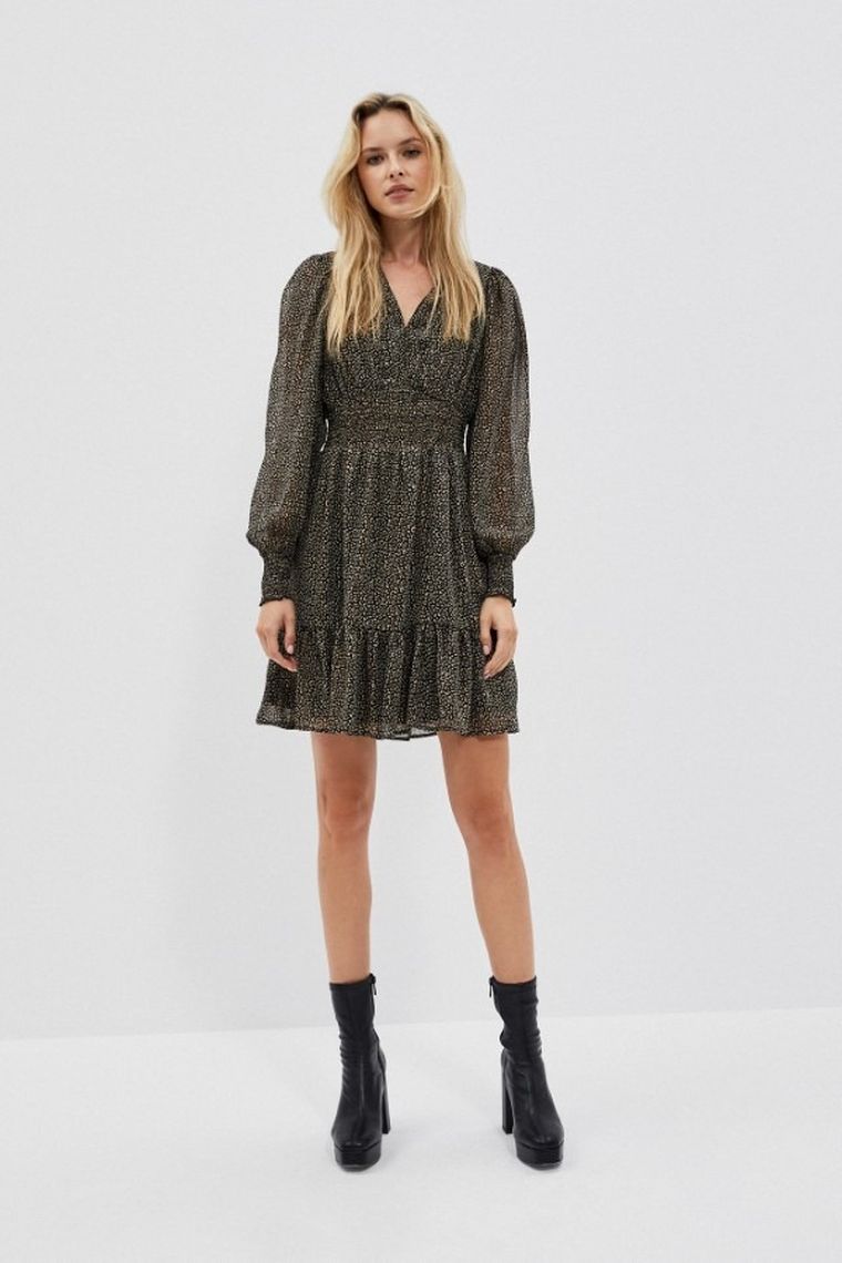 Sukienka damska, czarna, Moodo