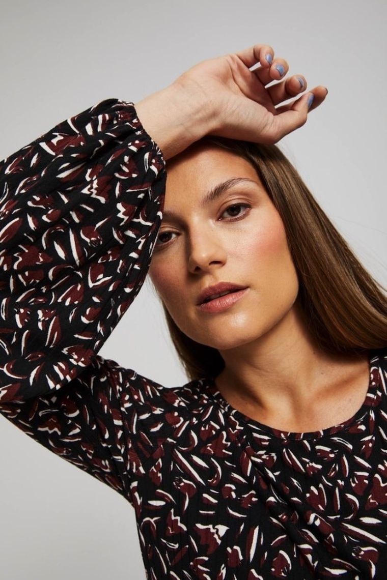 Sukienka damska, czarna, Moodo