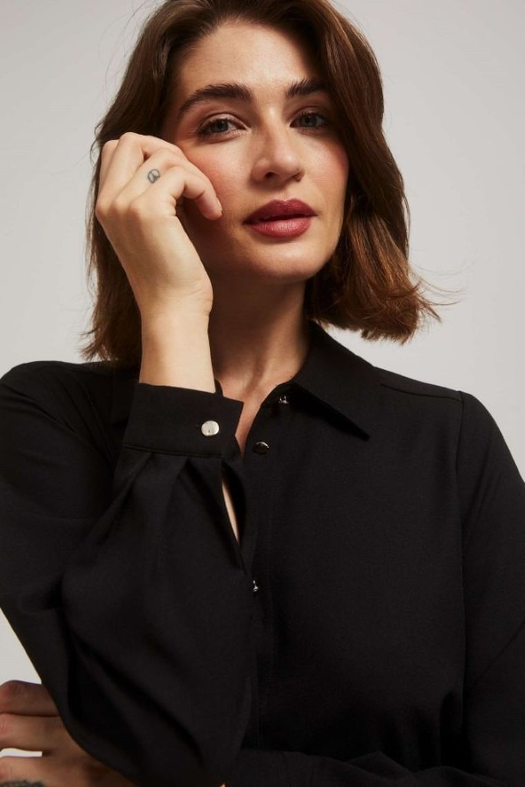 Sukienka damska, czarna, Moodo