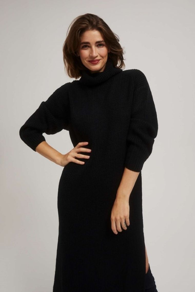 Sukienka damska, czarna, Moodo