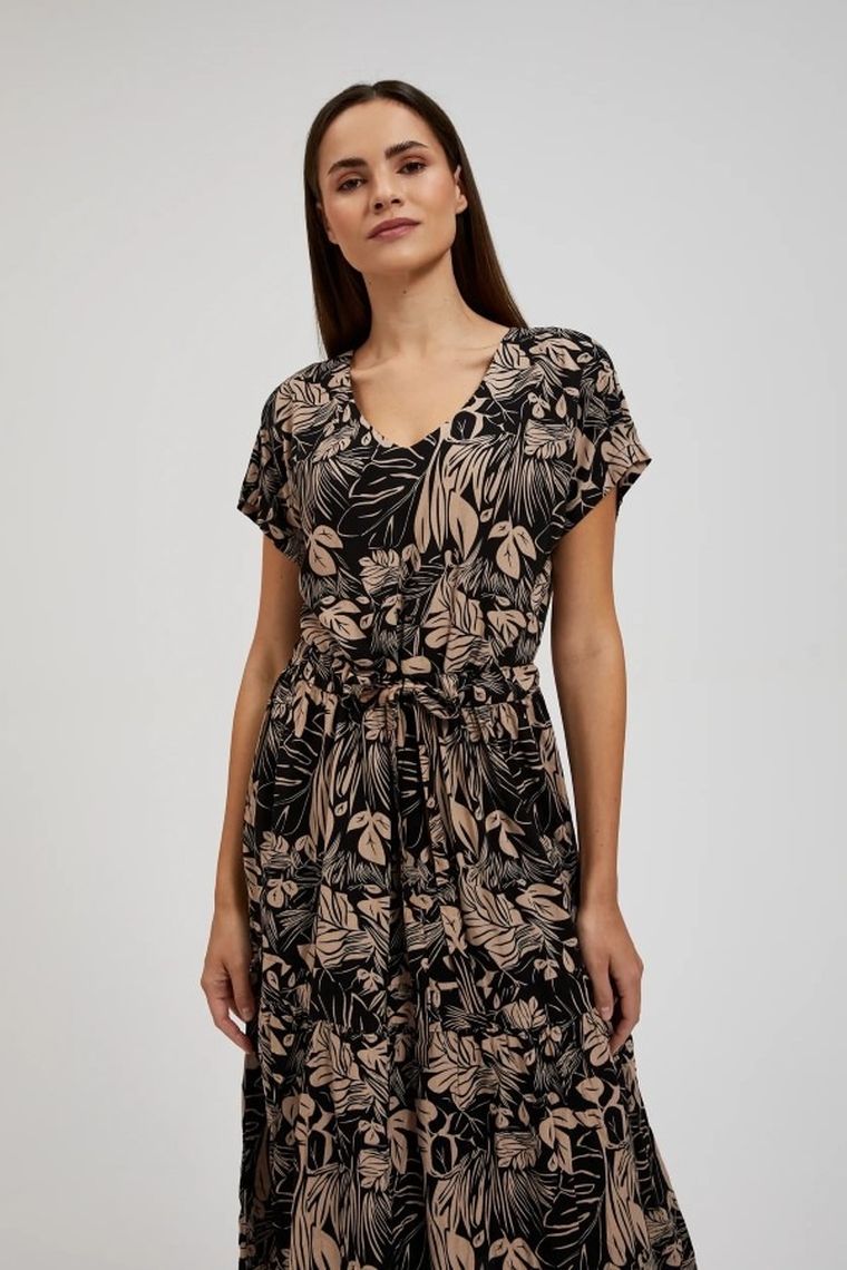 Sukienka damska, czarna, Moodo