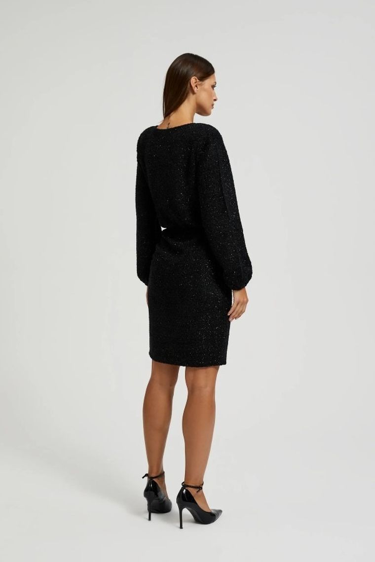 Sukienka damska, czarna, Moodo