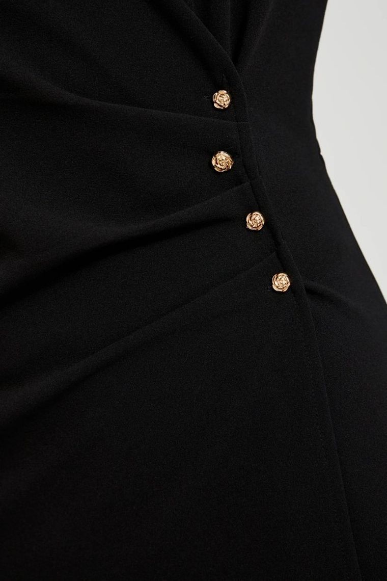 Sukienka damska, czarna, Moodo