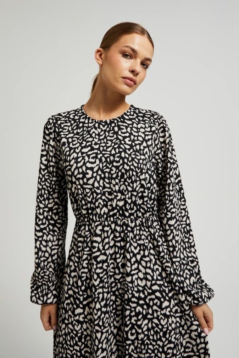 Sukienka damska, czarna, Moodo