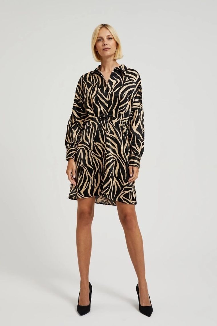 Sukienka damska, czarna, Moodo