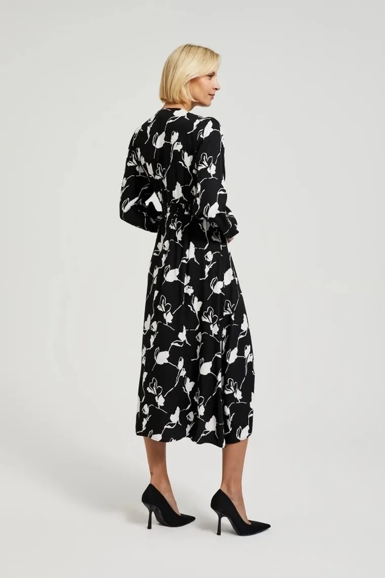 Sukienka damska, czarna, Moodo