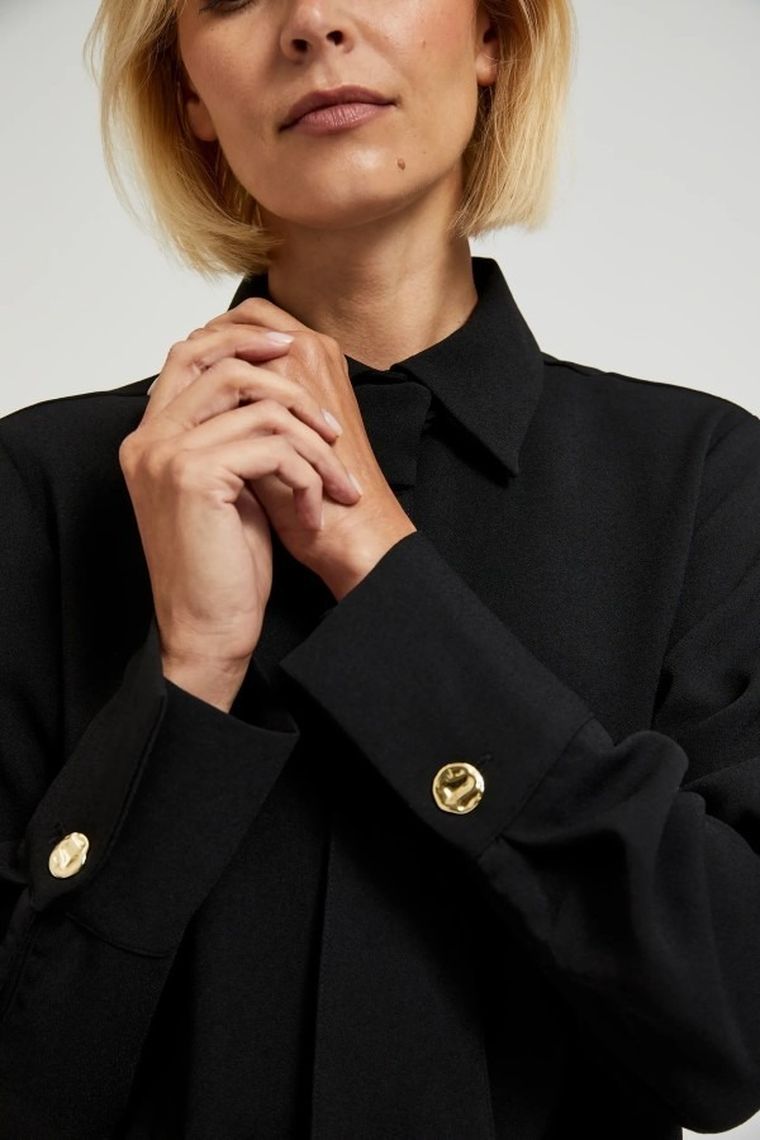 Sukienka damska, czarna, Moodo