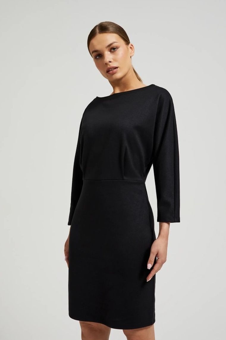 Sukienka damska, czarna, Moodo