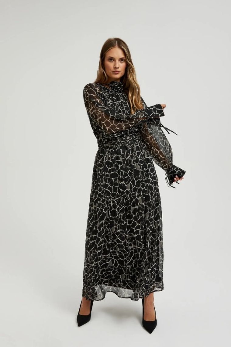 Sukienka damska, czarna, Moodo