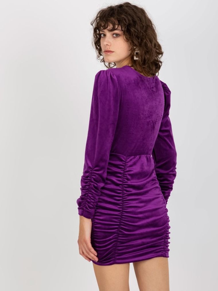 Sukienka damska, fioletowa, Rue Paris