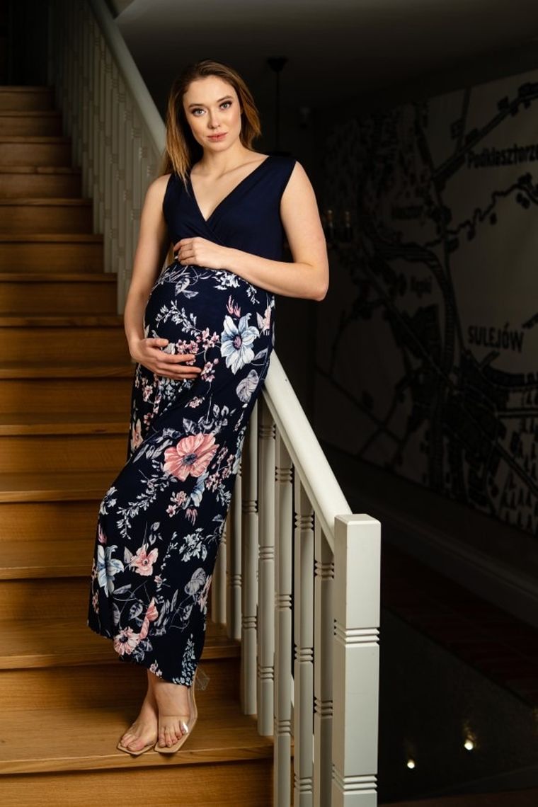 Sukienka damska, granatowa, Miracle