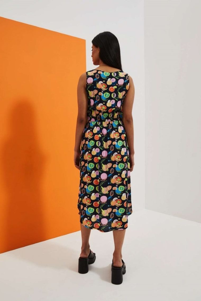 Sukienka damska, granatowa, Moodo