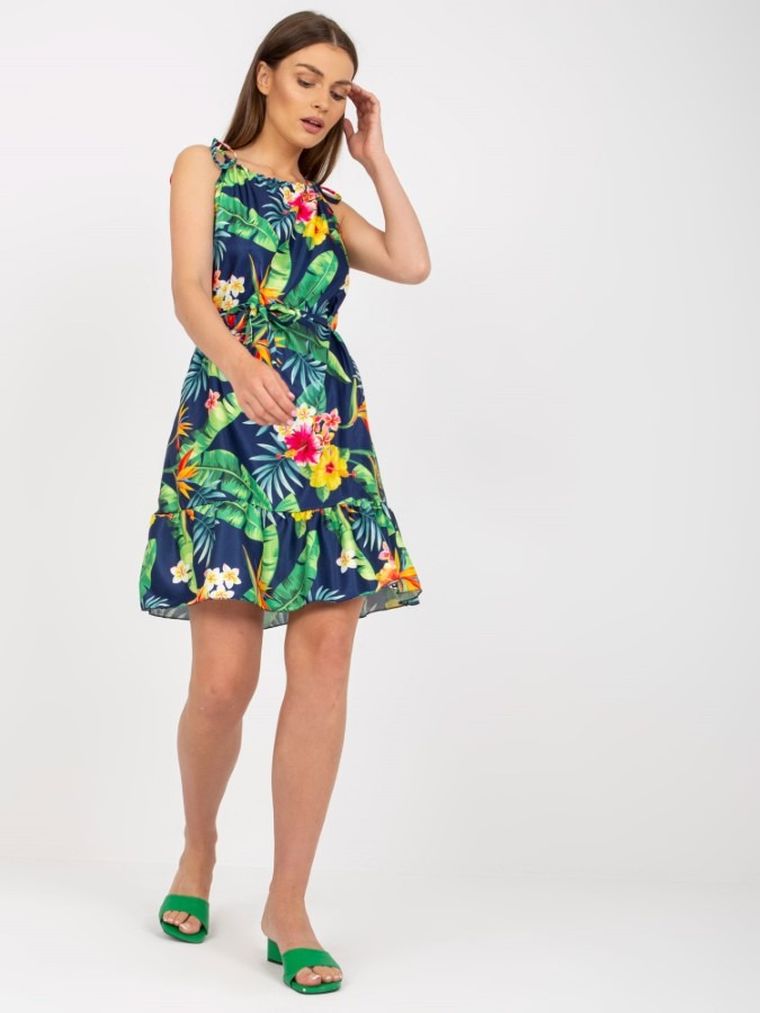 Sukienka damska, granatowa, Rue Paris