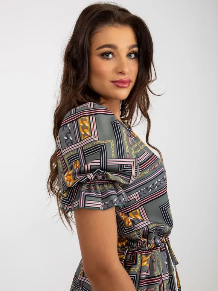 Sukienka damska, khaki, Lakerta