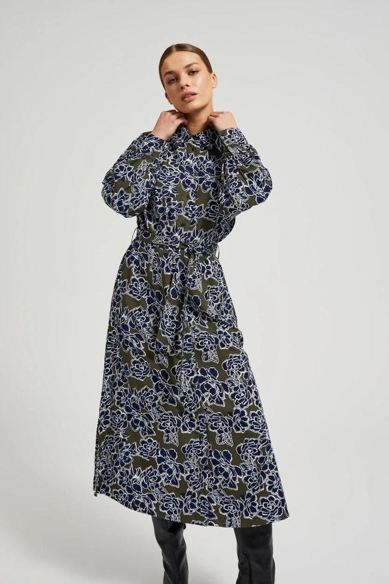 Sukienka damska, khaki, Moodo