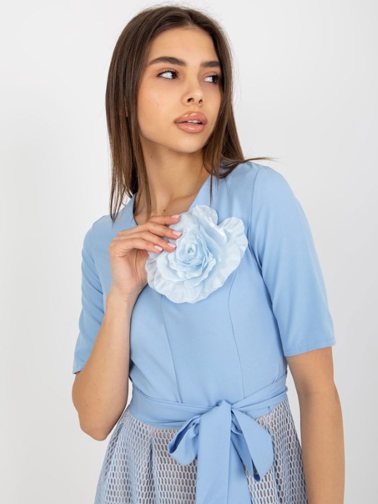 Sukienka damska, niebieska, Lakerta