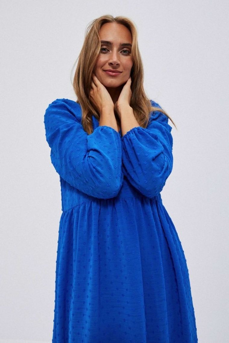 Sukienka damska, niebieska, Moodo