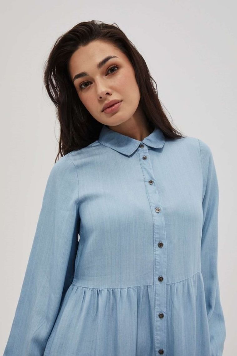 Sukienka damska, niebieska, Moodo