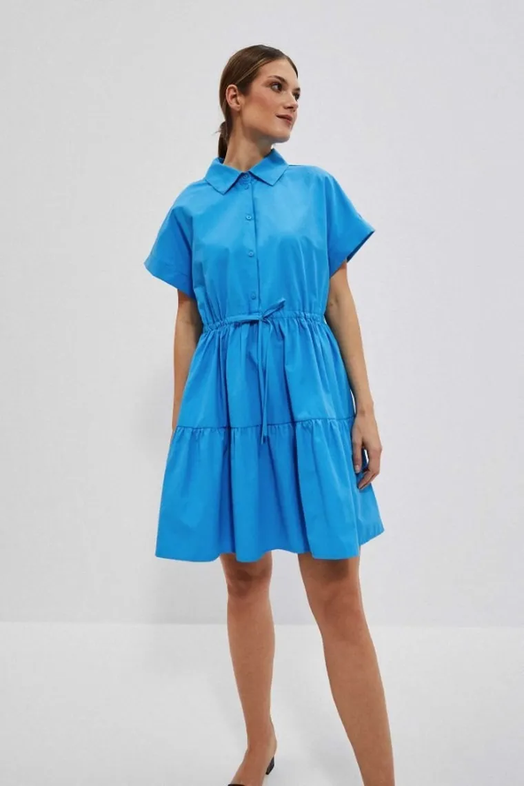 Sukienka damska, niebieska, Moodo