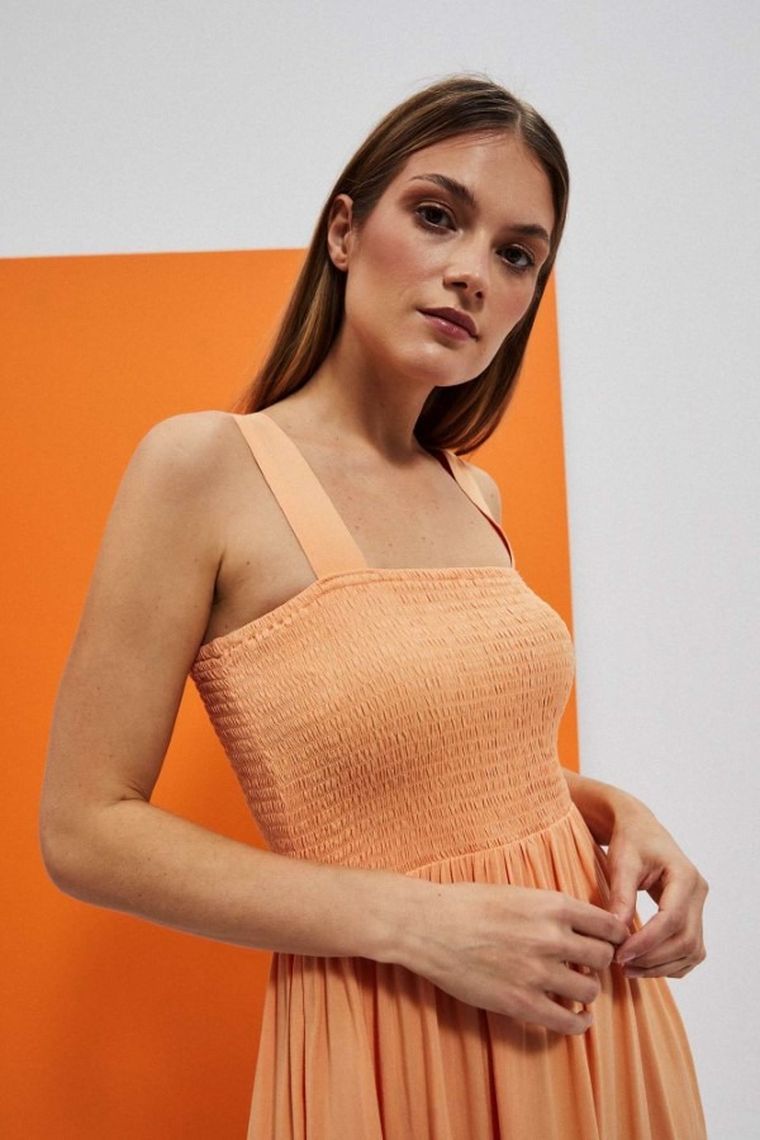 Sukienka damska, pomarańczowa, Moodo