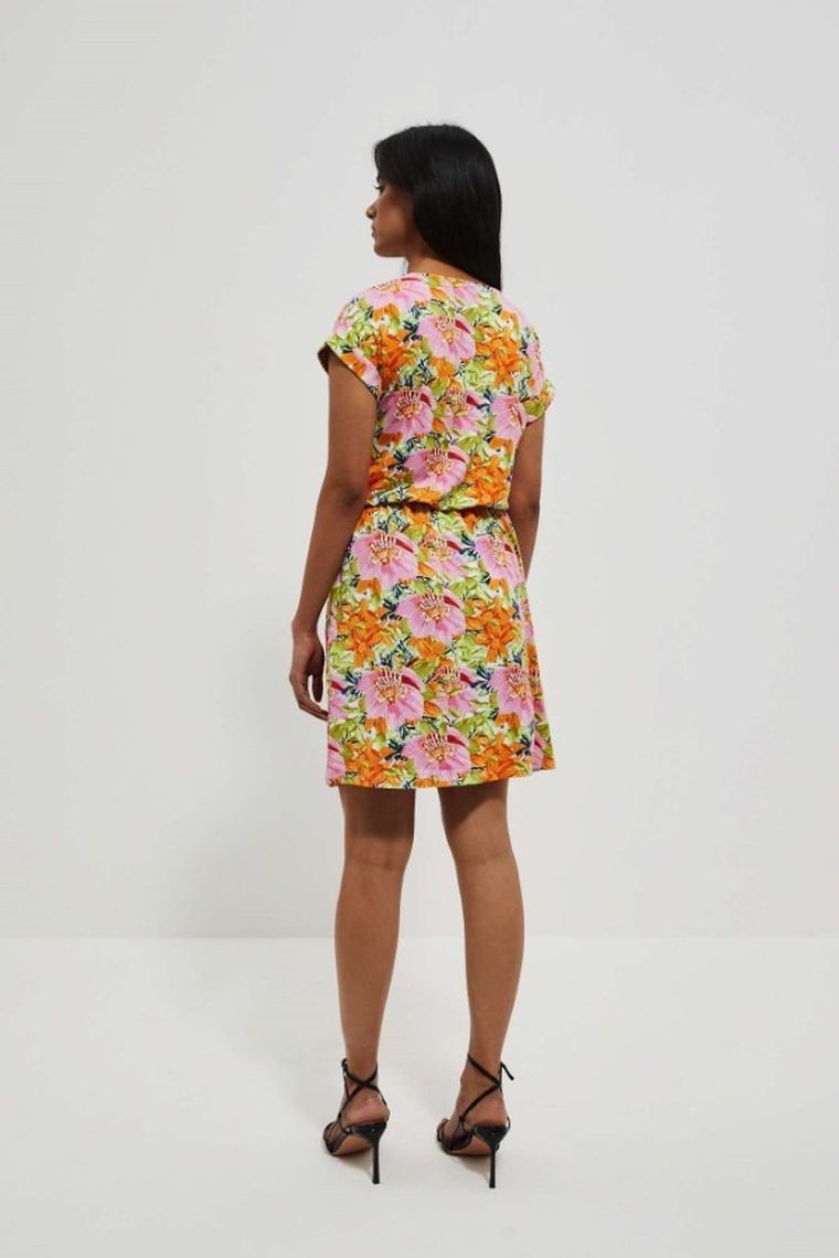 Sukienka damska, pomarańczowa, Moodo