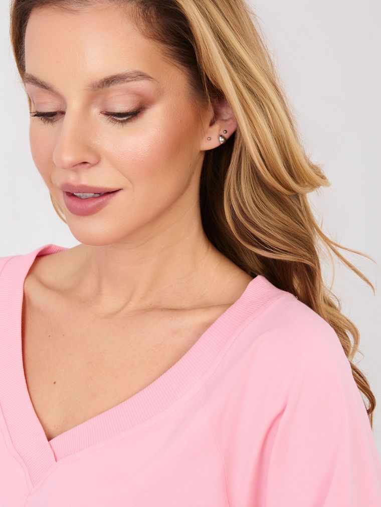 Sukienka damska, różowa, Basic Feel Good