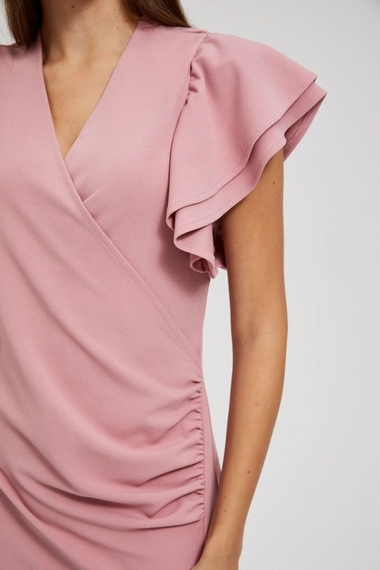 Sukienka damska, różowa, Moodo