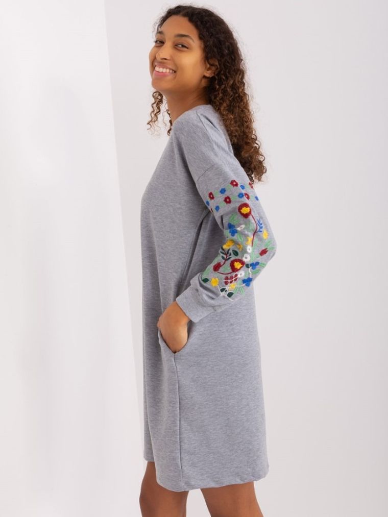 Sukienka damska, szara, Rue Paris