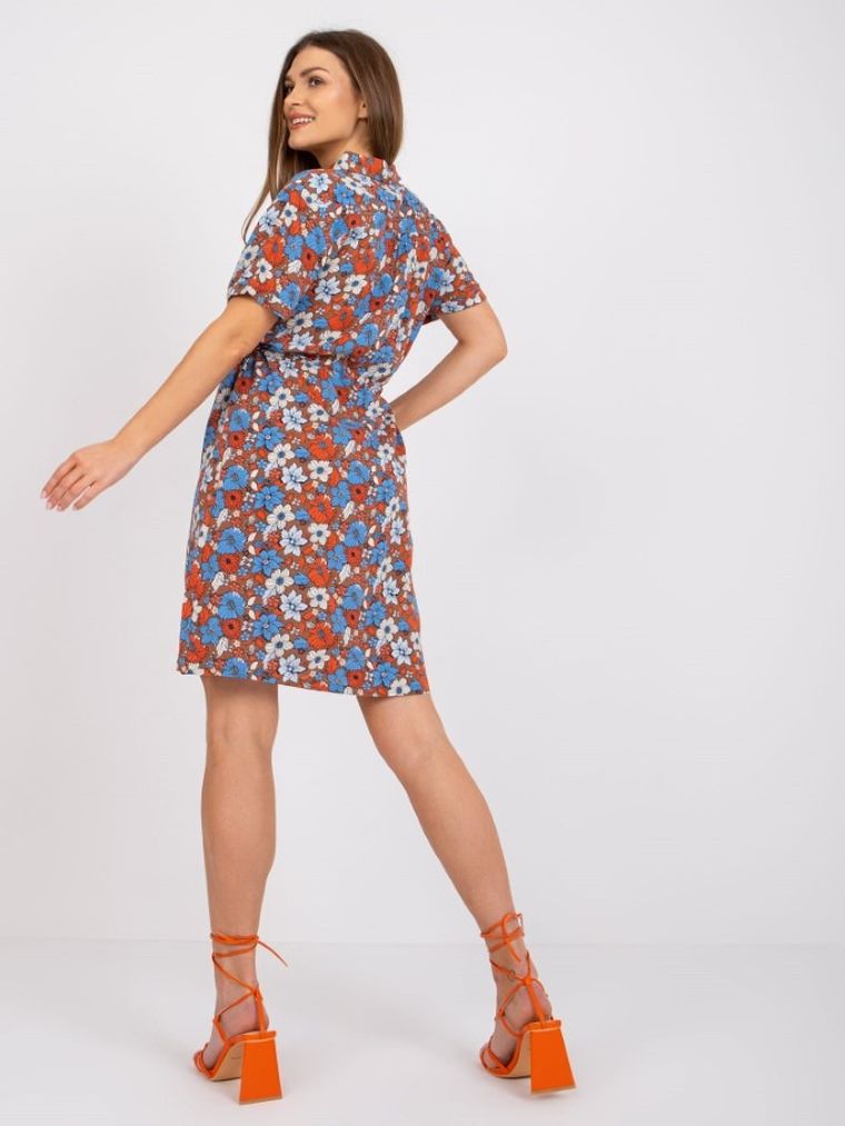 Sukienka damska z długim rękawem, brązowa, Sublevel