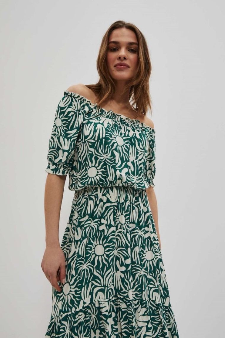 Sukienka damska, zielona, Moodo