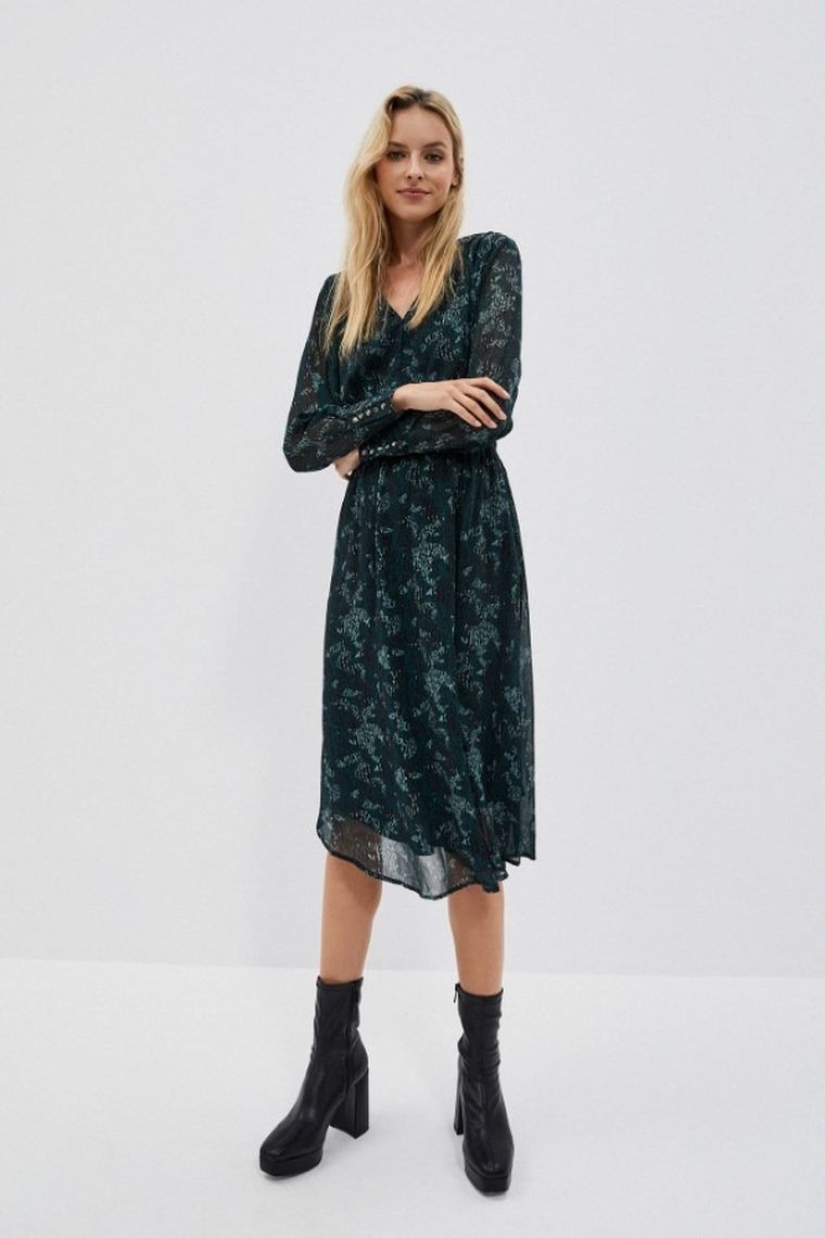Sukienka damska, zielona, Moodo