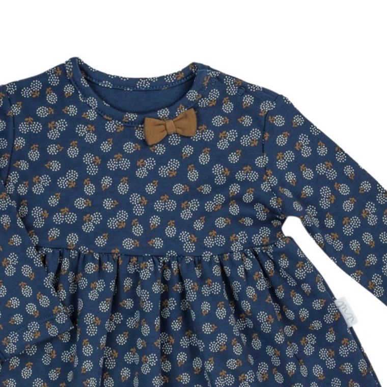 Sukienka dziewczęca z długim rękawem, granatowa, Nicol
