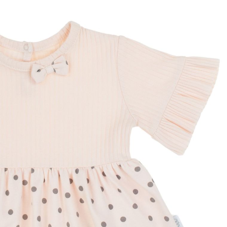Sukienka dziewczęca z krótkim rękawem, różowa, Nicol