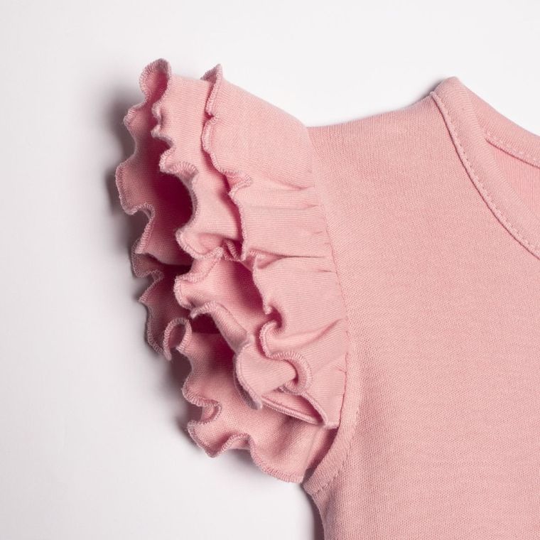 Sukienka dziewczęca z krótkim rękawem, różowa, Nicol