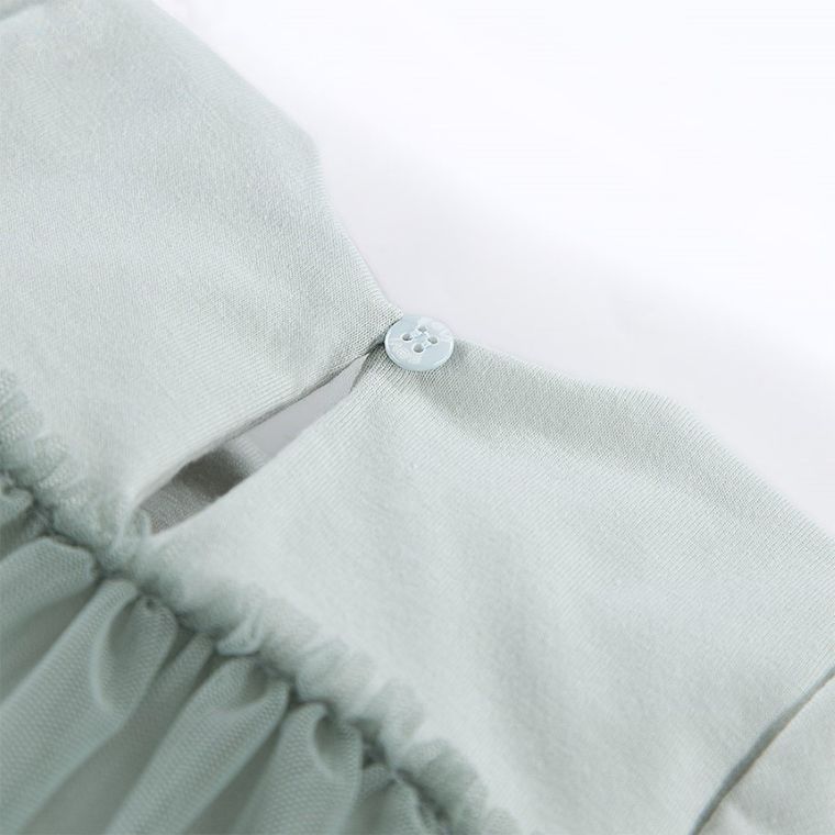 Sukienka dziewczęca z krótkim rękawem, zielona, Eevi