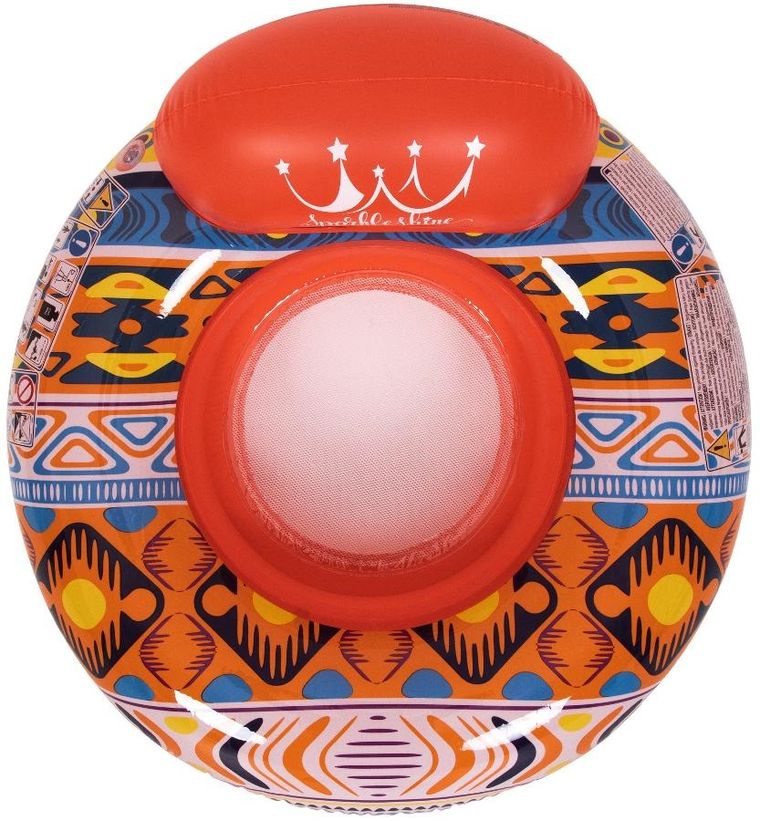 Sun Club, dmuchany fotel do pływania, boho, 93-40 cm