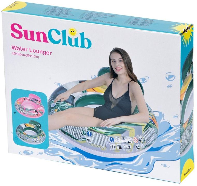 Sun Club, dmuchany fotel do pływania, różowy, 106 cm