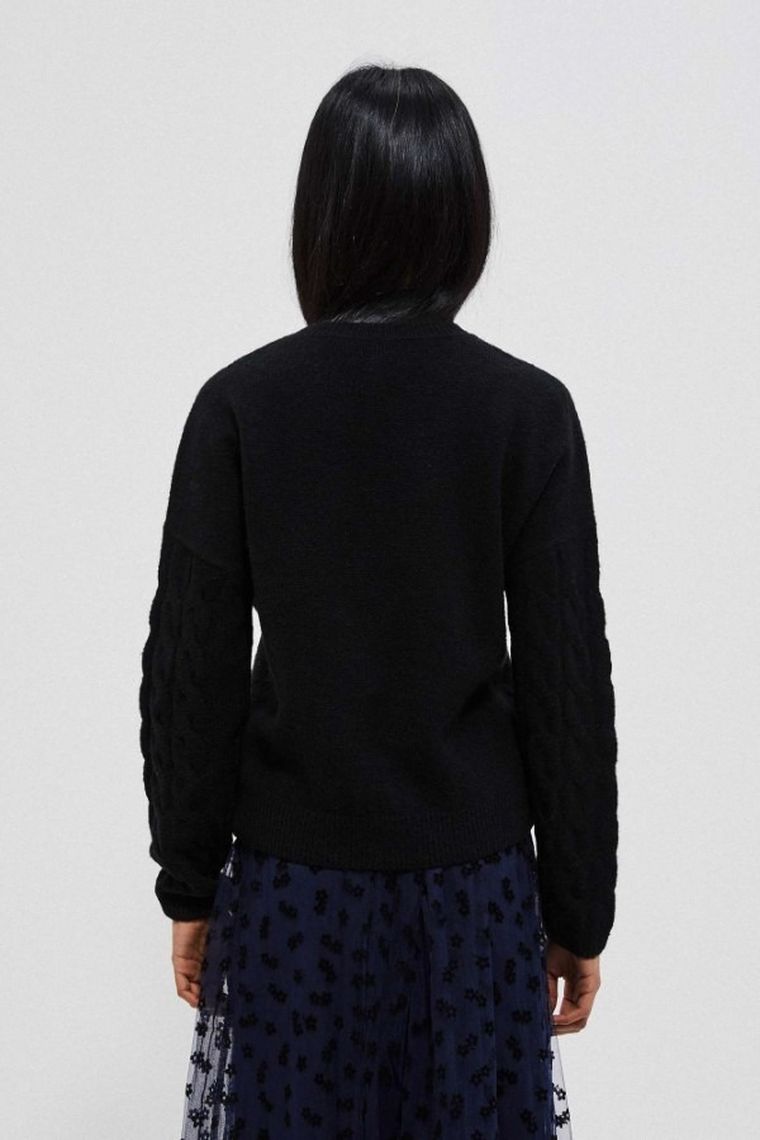 Sweter damski, czarny, Moodo