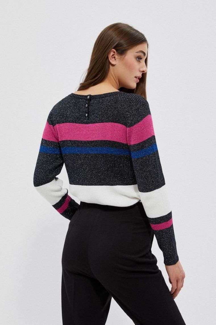 Sweter damski, czarny, Moodo