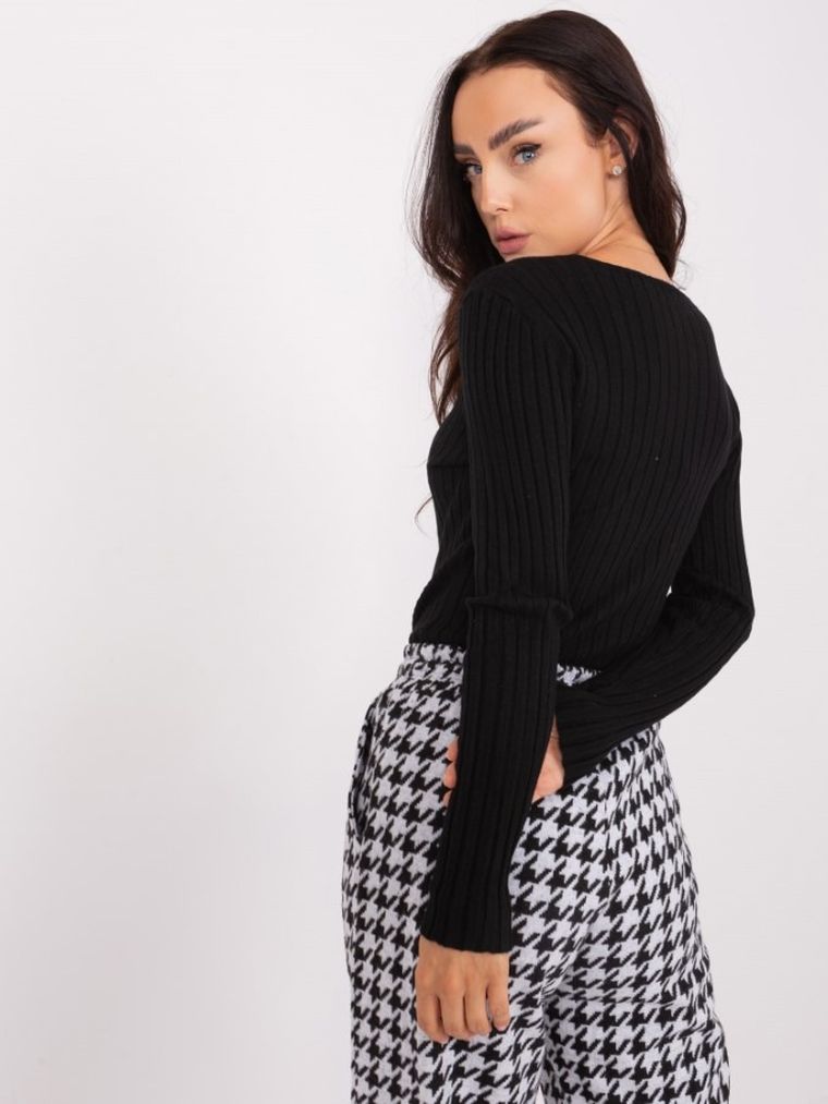 Sweter damski, czarny, P-M