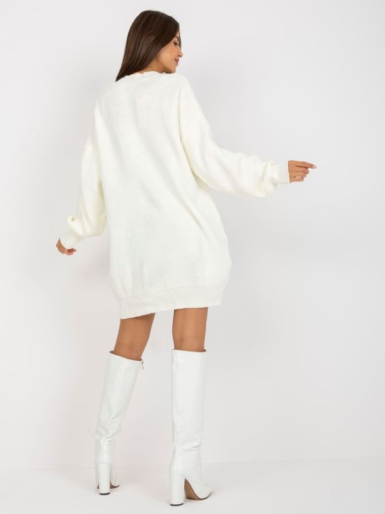 Sweter damski, ecru, Rue Paris