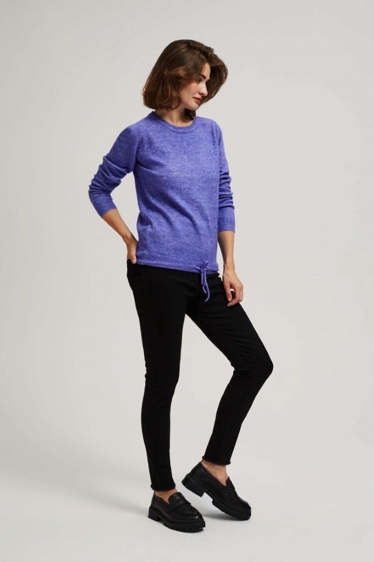 Sweter damski, fioletowy, Moodo