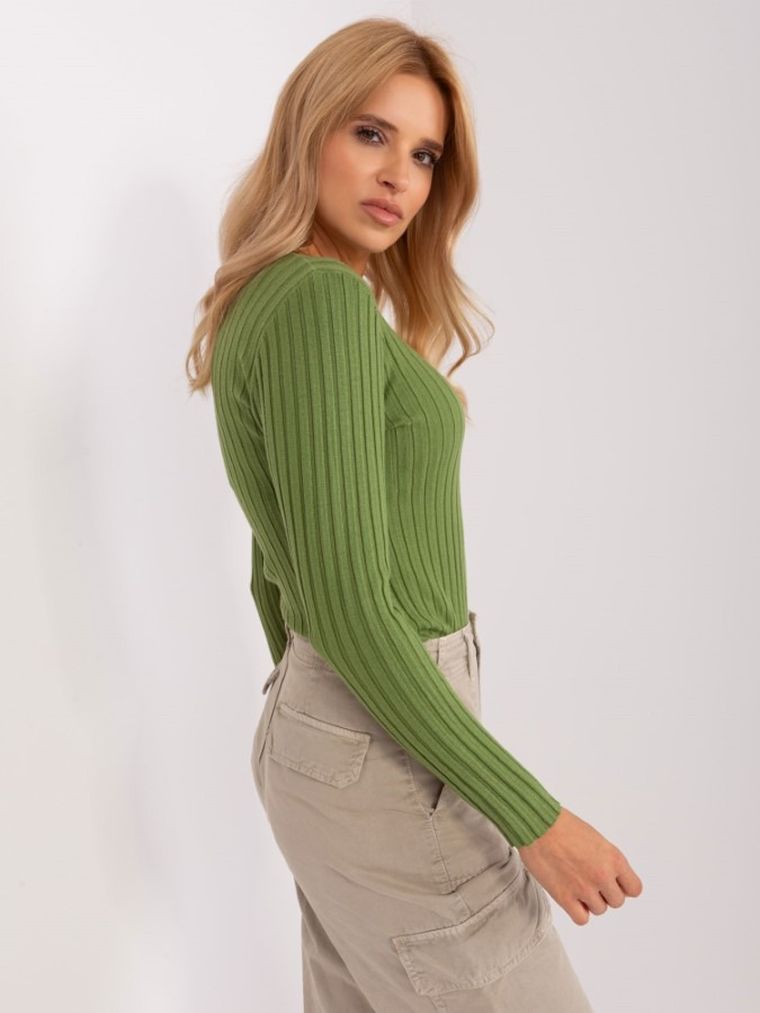Sweter damski, khaki, P-M
