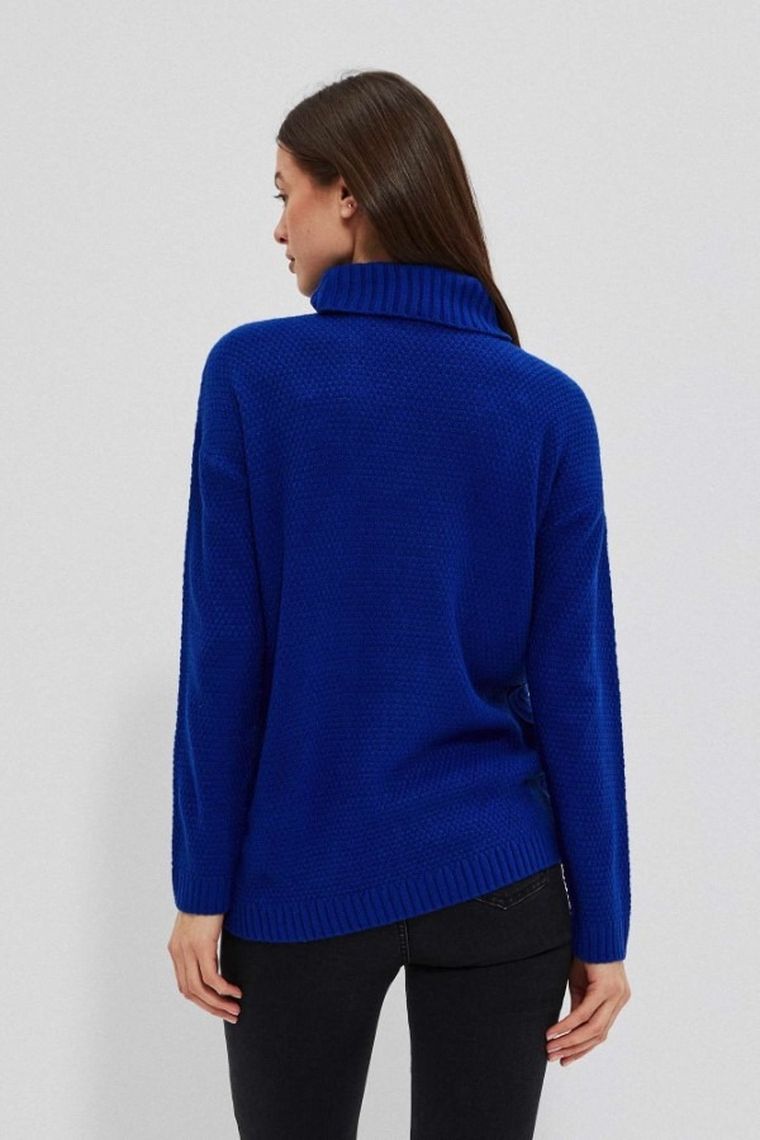 Sweter damski, niebieski, Moodo