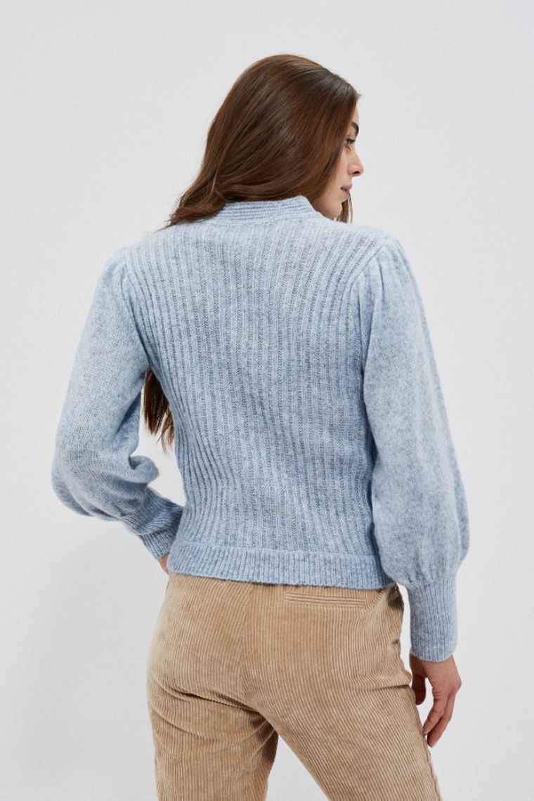 Sweter damski, niebieski, Moodo