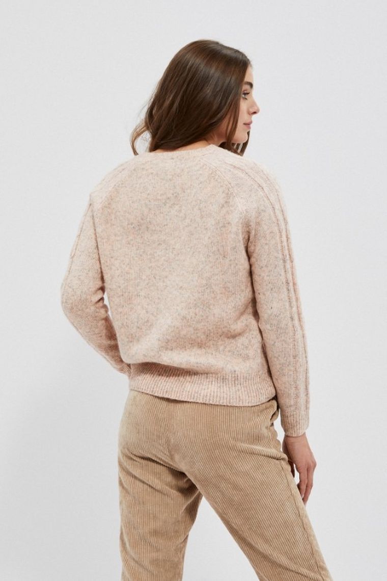 Sweter damski, różowy, Moodo